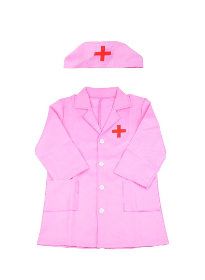 Doctor Pretend Playset With Doctor Uniform Pink - Image 1