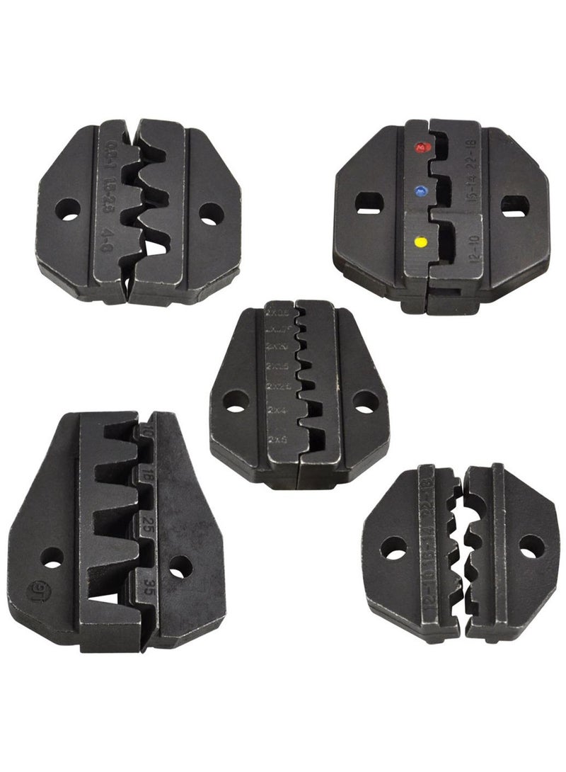 WISFOR Professional Crimping Tool Kit with Ratchet Wire Crimper Plier, 5 Interchangeable Jaws, Wire Stripper, Screwdriver and Oxford Storage Bag for Electrician Tools and Cable Connectors - Image 3