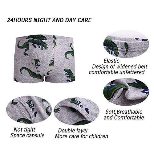 Taxzode Toddler Novelty Boxer Briefs Car Dinosaur Shark Underwear Boyshort Hipster Kids Boxer Briefs, A-8 Pcs-assorted, 2-3 Years - Image 2