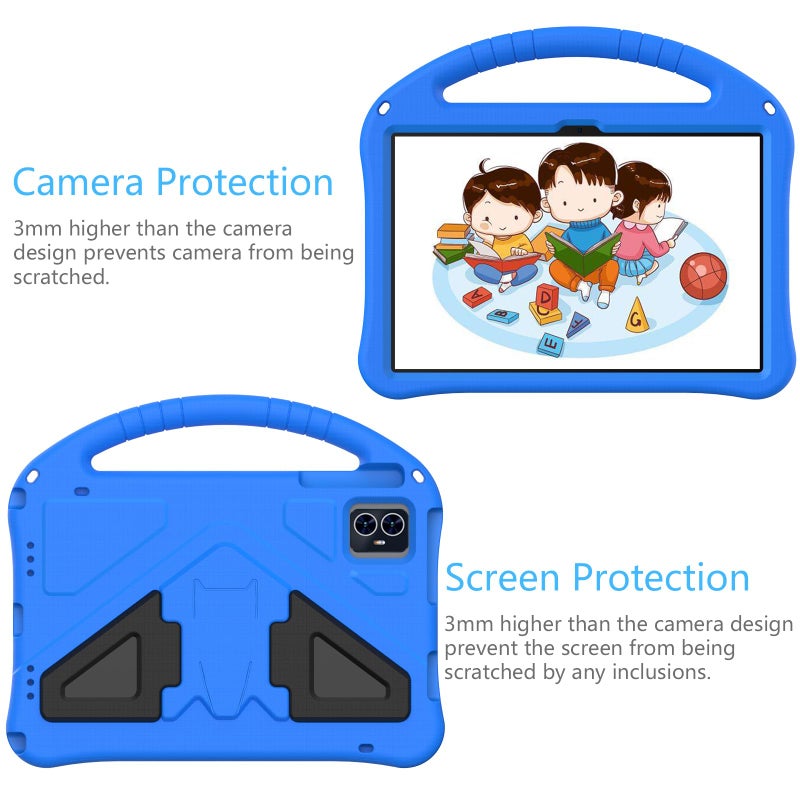 YRH for Tmobile Revvl Tab 2 Case (2025), Kids EVA Shockproof Cover with Shoulder Strap for T-Mobile Revvl Tab 2 Tablet (Blue) - Image 5
