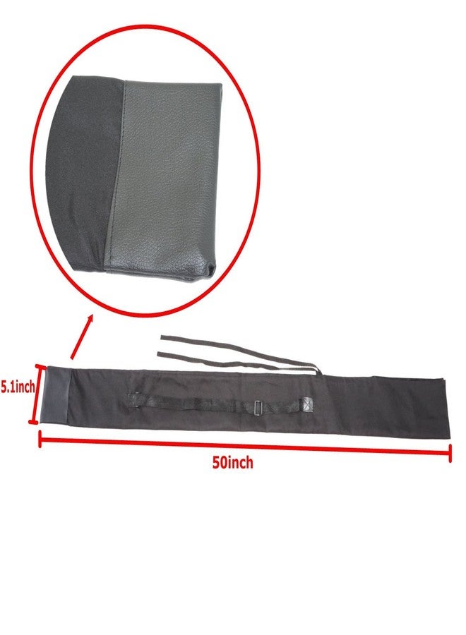 Eforlife Sword Storage Bag Sword Carry Bag with Strap Samurai Sword Katana Bokken Large Size Sword Bag Carrying Case (Leather Bottom with Back Strap) - Image 2