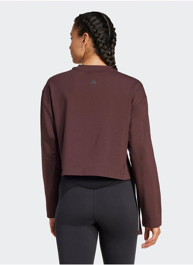 Adidas Yoga Cover Up Sweatshirt - Image 2