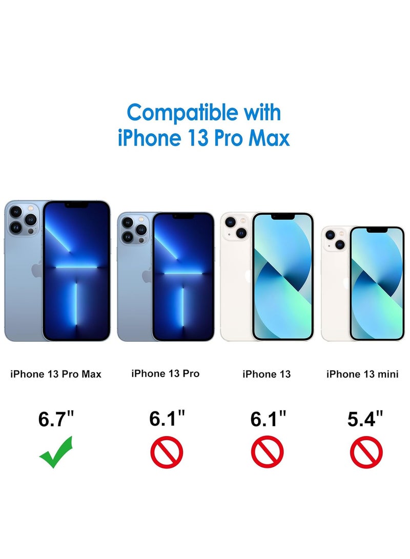 بورتوني جراب iPhone 13 Pro Max من السيليكون السائل ومضاد للخدش ومضاد لبصمات الأصابع وغطاء واقٍ ناعم حريري الملمس ومضاد للصدمات لهاتف Apple iPhone 13 Pro Max - Image 2