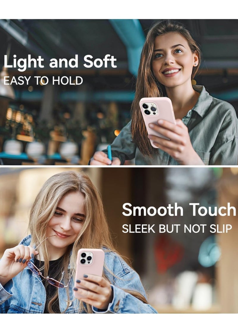 بورتوني جراب iPhone 13 Pro Max من السيليكون السائل ومضاد للخدش ومضاد لبصمات الأصابع وغطاء واقٍ ناعم حريري الملمس ومضاد للصدمات لهاتف Apple iPhone 13 Pro Max - Image 4