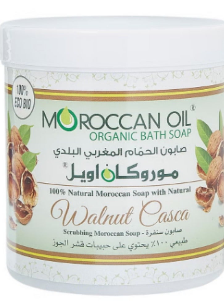 موروكان أويل موروكان اويل صابون حمام مغربي بحبيبات قشر الجوز 250 مل - Image 2