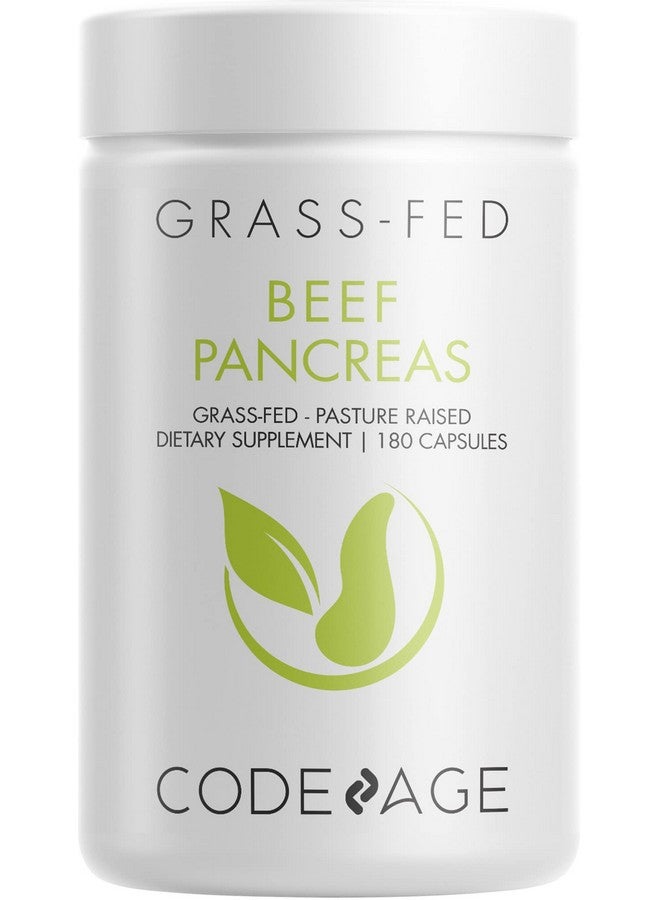 Codeage Grass Fed Beef Pancreas Supplement Glandulars Freeze Dried Nondefatted Desiccated Beef Pancreas Pills Pancreatic Enzymes Diet Meat Pasture Raised Argentina Beef Vitamins 180 Capsules - Image 1