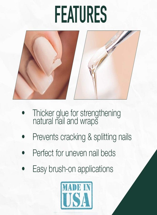 IBD 5 Second Brush On Nail Glue Gel Resin - Strong Nail Glue for Broken, Cracked & Split Natural Nails, NailBond Repair & Strengthening for Wraps - 6g, 3 Count - Image 3