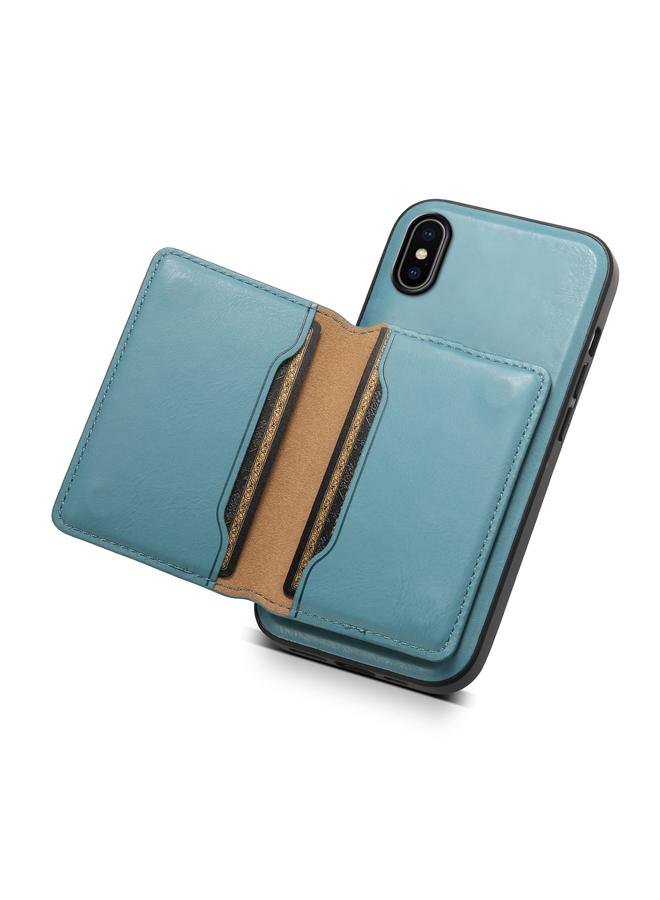 Denior Case For iPhone X / XS Cowhide Texture Leather MagSafe Detachable Wallet Phone Case - Image 5
