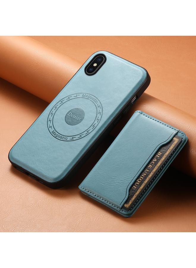 Denior Case For iPhone X / XS Cowhide Texture Leather MagSafe Detachable Wallet Phone Case - Image 2