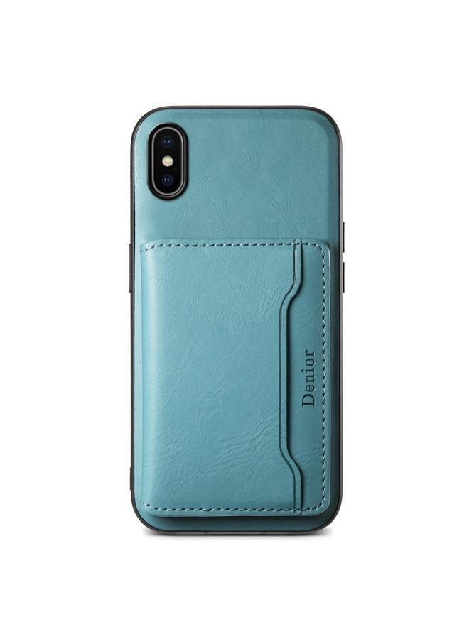 Denior Case For iPhone X / XS Cowhide Texture Leather MagSafe Detachable Wallet Phone Case - Image 3
