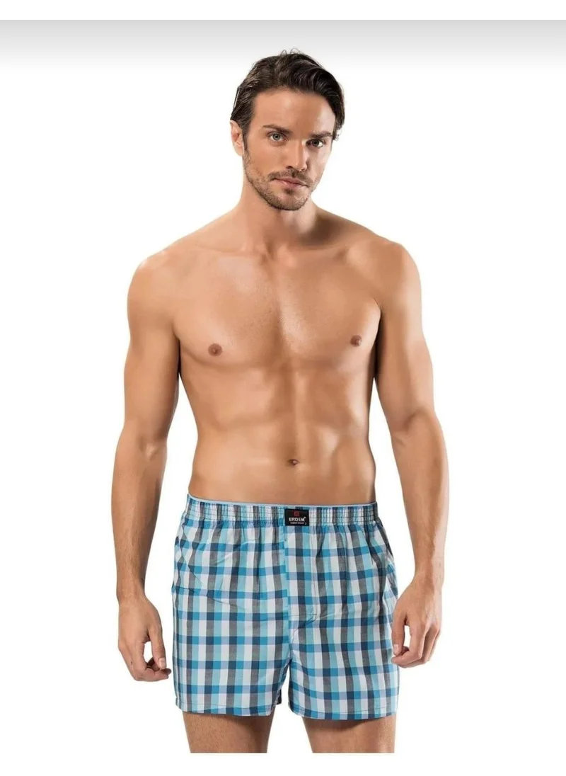 Erdem 1440 Men's Patterned Poplin Boxer 9 Pieces