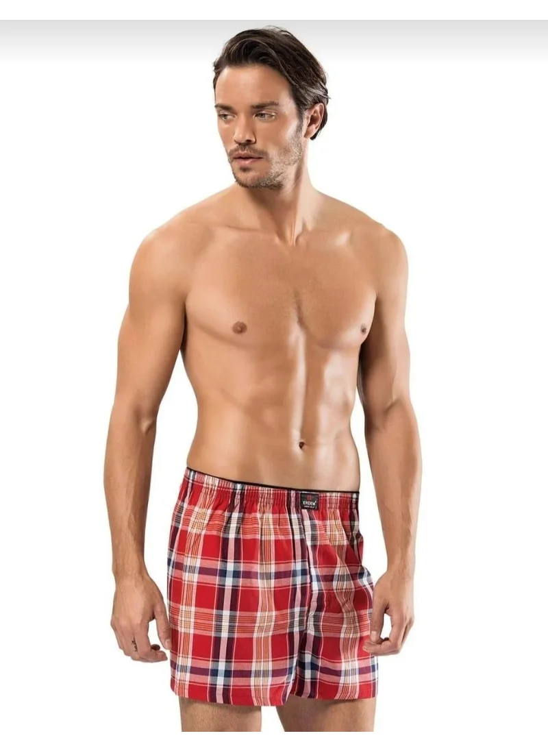 Erdem 1440 Men's Patterned Poplin Boxer 9 Pieces