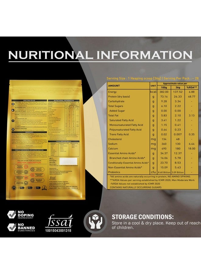 NAKPRO WheyZyme Whey Protein Powder, Double Rich Chocolate, Informed Choice & Trustified Certified | Isolate & Concentrate, Clinally Tested 100% Higher Protein Absorption (1kg, Double Rich Chocolate) - Image 3