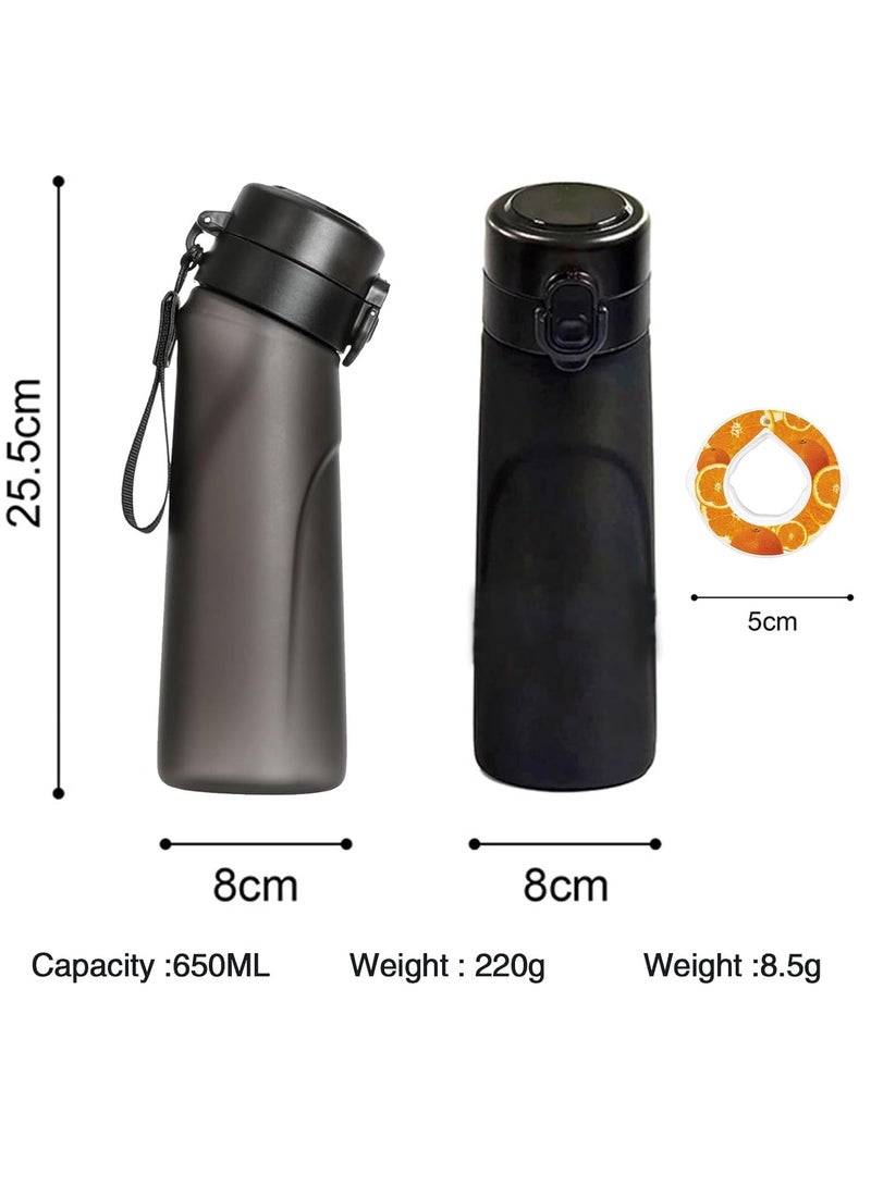 WENTCCION Fruity Scented Air Up Water Bottle with 7 Pcs 0% Sugar Flavor Pods and Cleaning Kit,BPA Free,Leak Proof Sports Water Cup with Straw,750ml Fruit Fragrance Water Bottle for Sport - Image 2