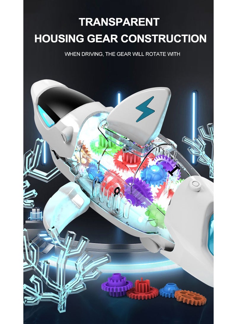Gear Transmission Universal Shark Toy with Light and Music for Kids - Image 4