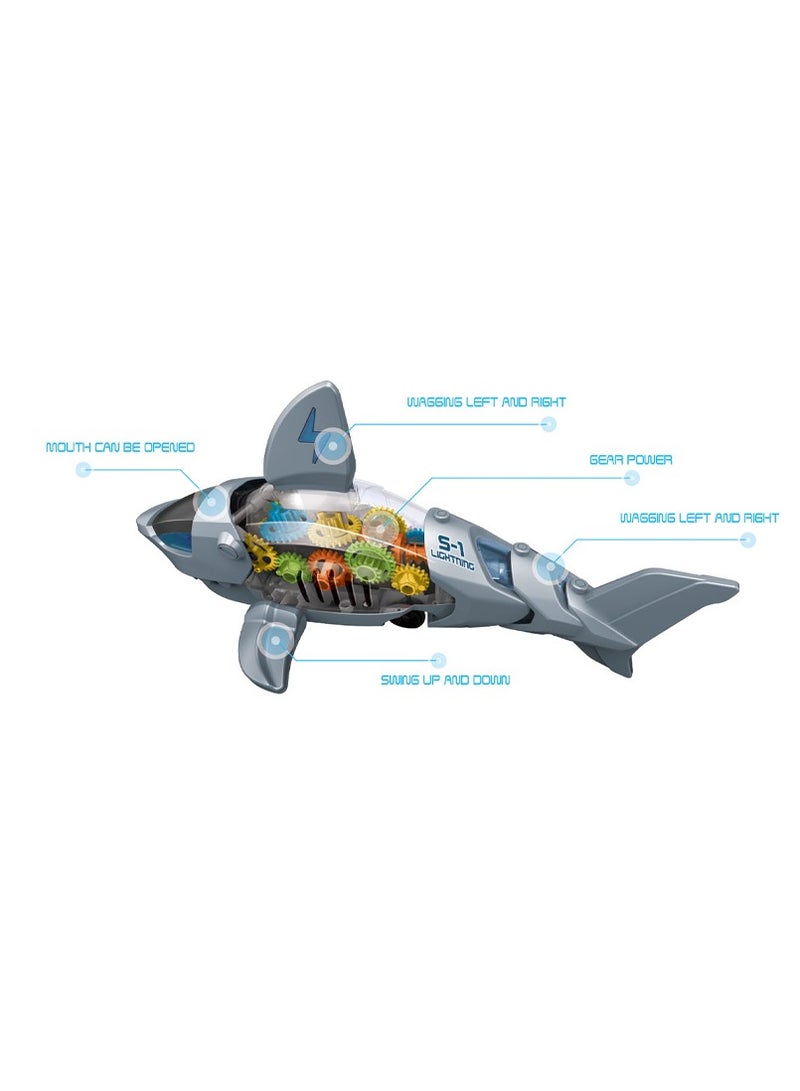 Gear Transmission Universal Shark Toy with Light and Music for Kids - Image 5