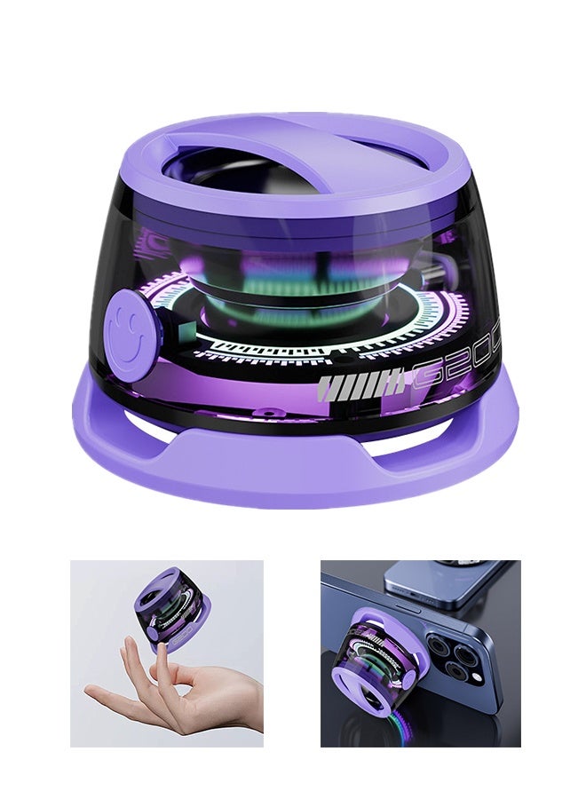 Portable Bluetooth Speaker 6H Playtime, Floatable, Wireless Stereo Pairing,With Type C Charging, Wireless Speaker supports dual-machine series connection,Featuring magnetic attachment and RGB lightingIdeal for Home, Outdoors, Hiking Purple