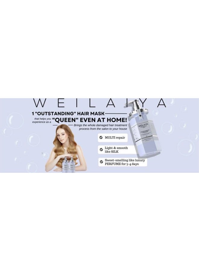 Generic Weilaiya Perfume Repair Series Multi Effect Repair High Gloss Hair Mask 450mL (Rebuid hair structure, anti frizzy, and keeps the hair color last longer up to 6 weeks) - Image 4