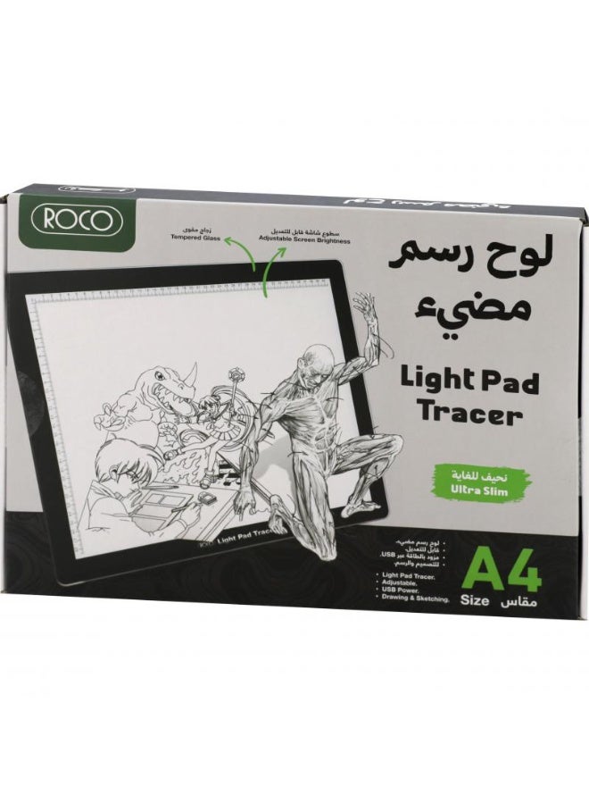 روكو صندوق إضاءة A4 للرسم والتتبع، أبيض، 110-220 فولت - Image 1