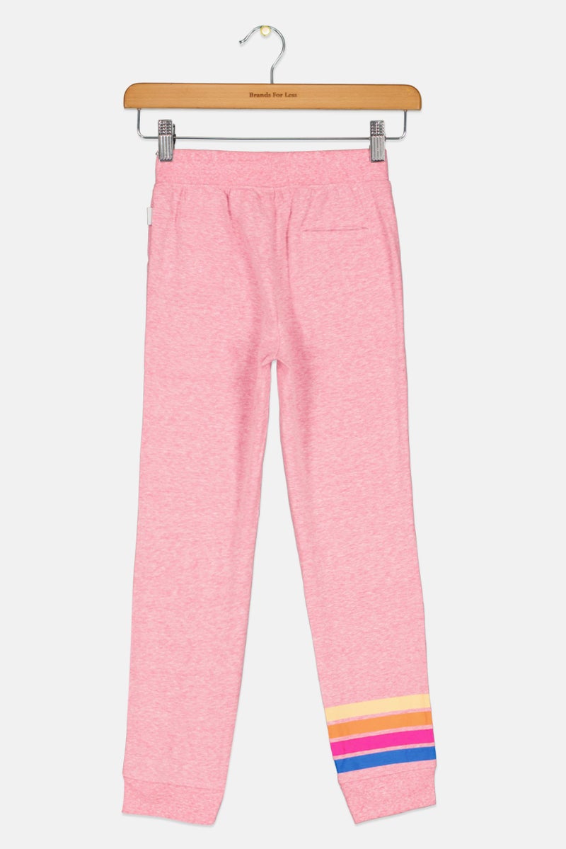 CONVERSE Toddlers Girl Graphic Print Jogger Pants, Pink  - Image 2