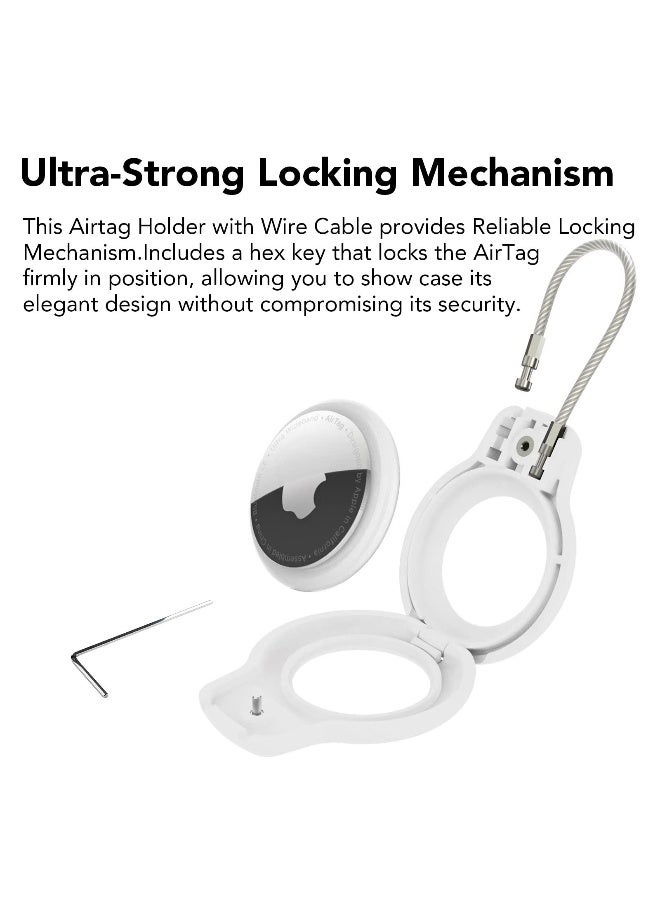 2 Pieces Protective Secure Lock Compatible with AirTag Holder Suitable for Luggage Tag Keychain Accessories - Image 2