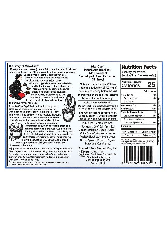 Edward & Sons Edward & Sons, Instant Miso-Cup, Reduced Sodium , 4 Single Servings, 1 oz (29 g)  - Image 2