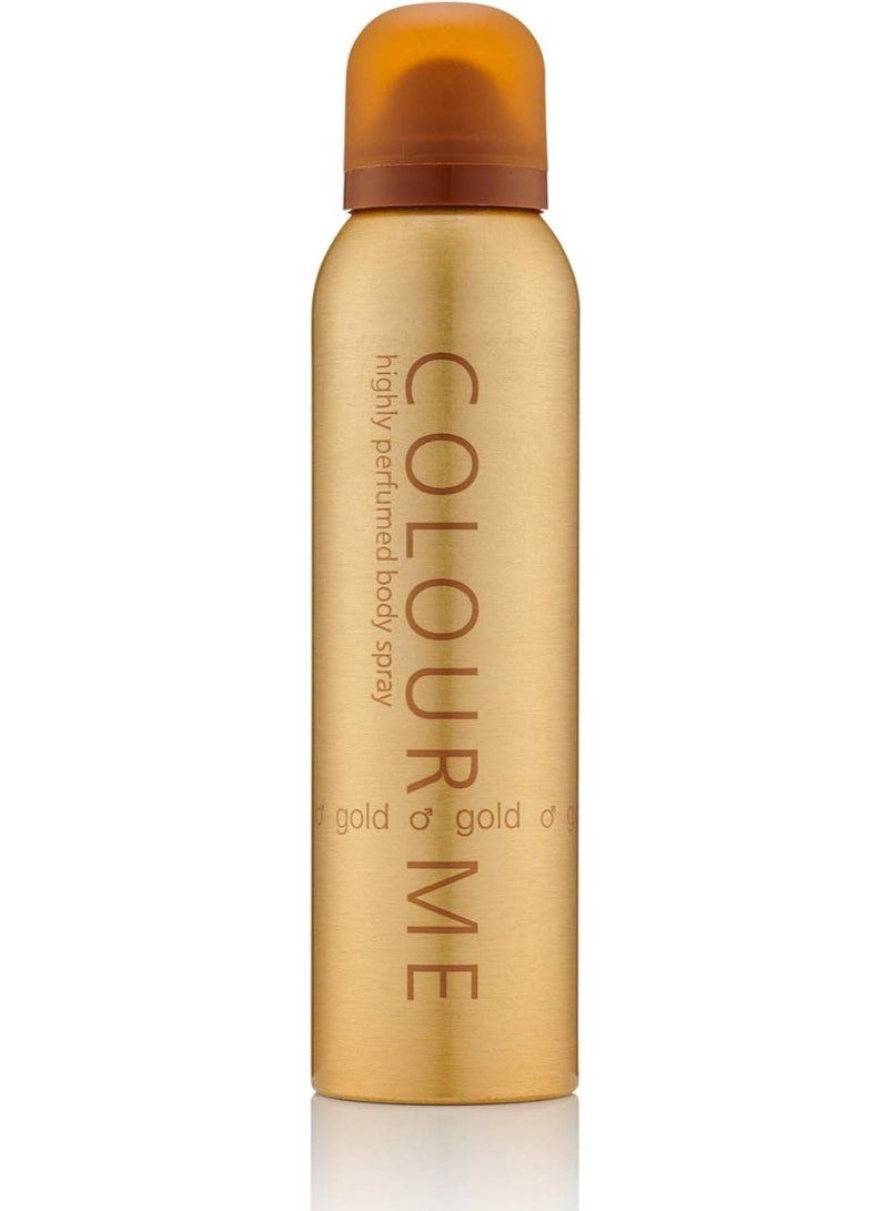 COLOUR ME GOLD MEN BODY SPRAY 150ML - Image 1