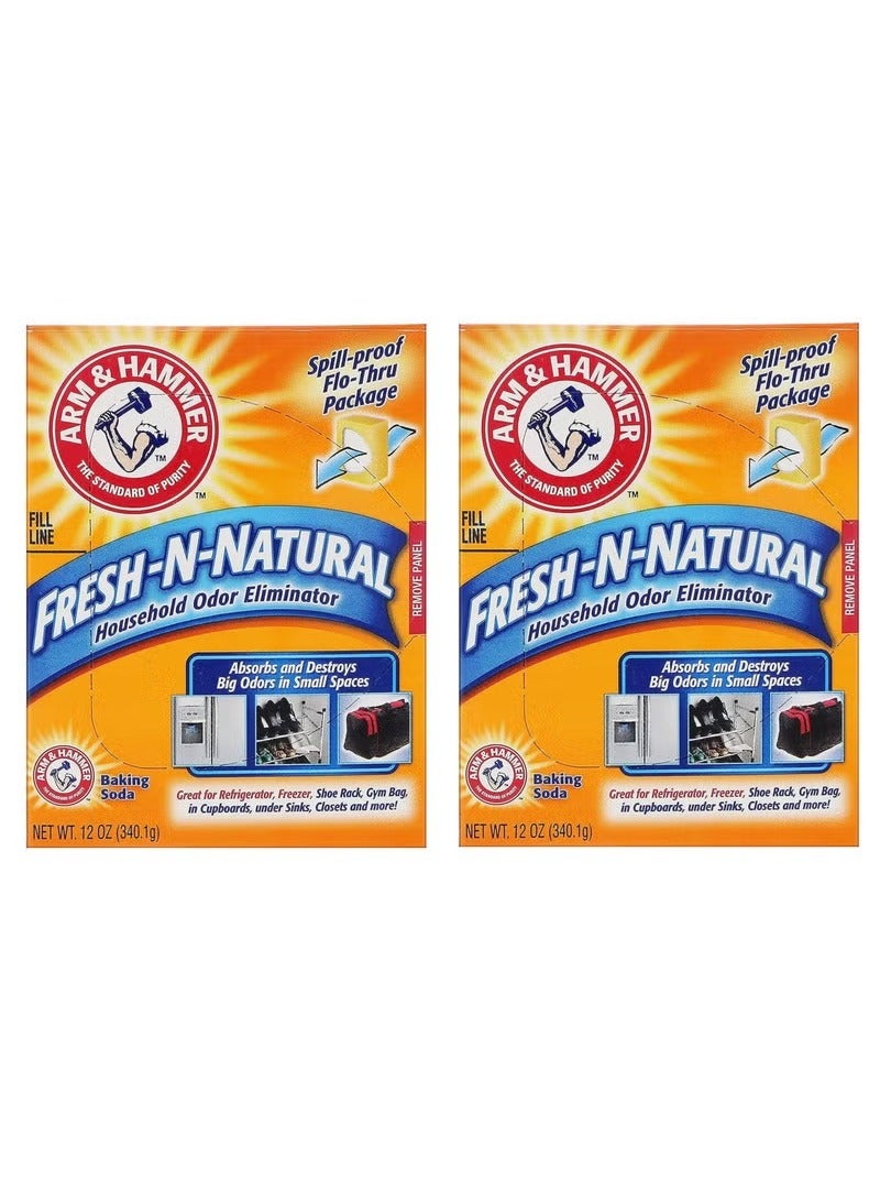 Arm & Hammer Pack of 2 Fresh-N-Natural Odor Eliminator Baking Soda - 2x340.1g - Image 1