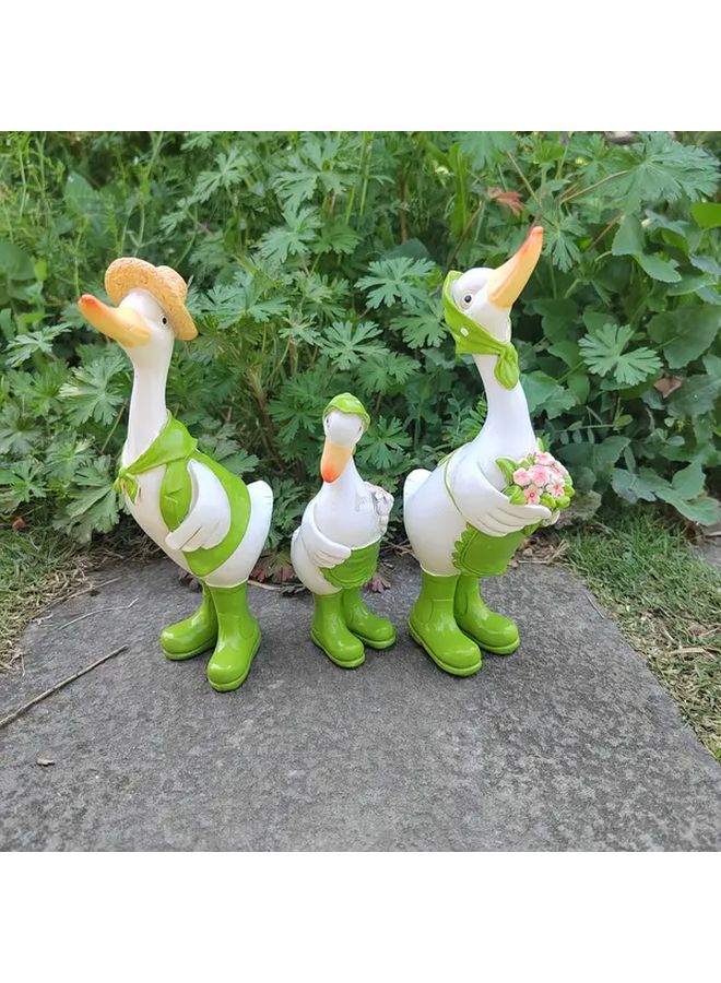 3pcs Duck Resin Crafts Home Garden Family Of Three Christmas Halloween Gift - Image 5