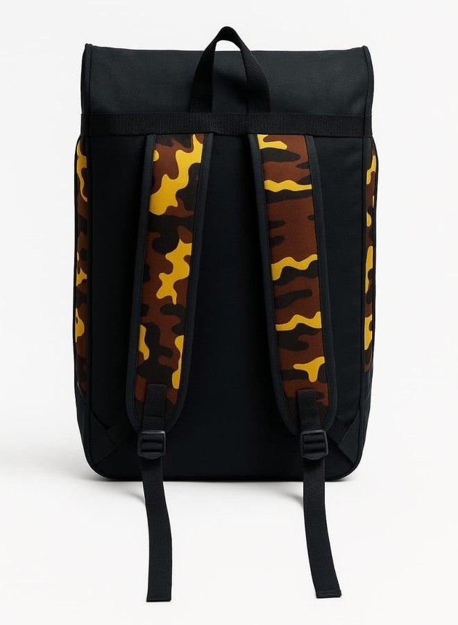 ADMARK Duffle Cricket Kit Bag, Black with Yellow Camo, Polyester, Multiple Storage Compartments, Adjustable Shoulder Straps - Image 4