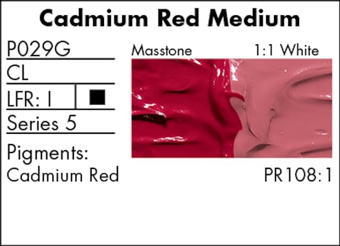 Grumbacher Pre-Tested Oil Paint, 37ml/1.25 Ounce, Cadmium Red Medium (P029G) - Image 3