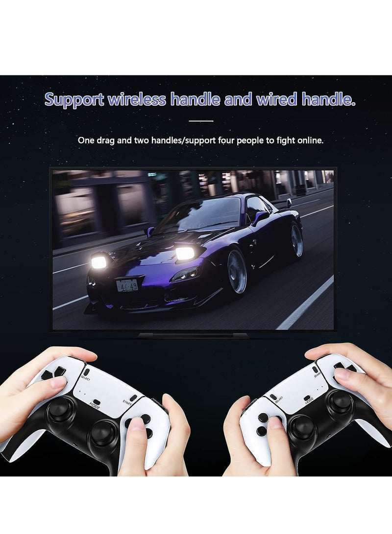 وحدة تحكم ألعاب ريترو لاسلكية، وحدة تحكم ألعاب كلاسيكية كلاسيكية بدقة HD 4K، وحدة تحكم ألعاب صغيرة بمشغلين، توصيل وتشغيل عصا ألعاب الفيديو، 23 محاكيًا كلاسيكيًا، مخرج HDMI هدية للبالغين والأطفال (64 جيجا) - Image 3