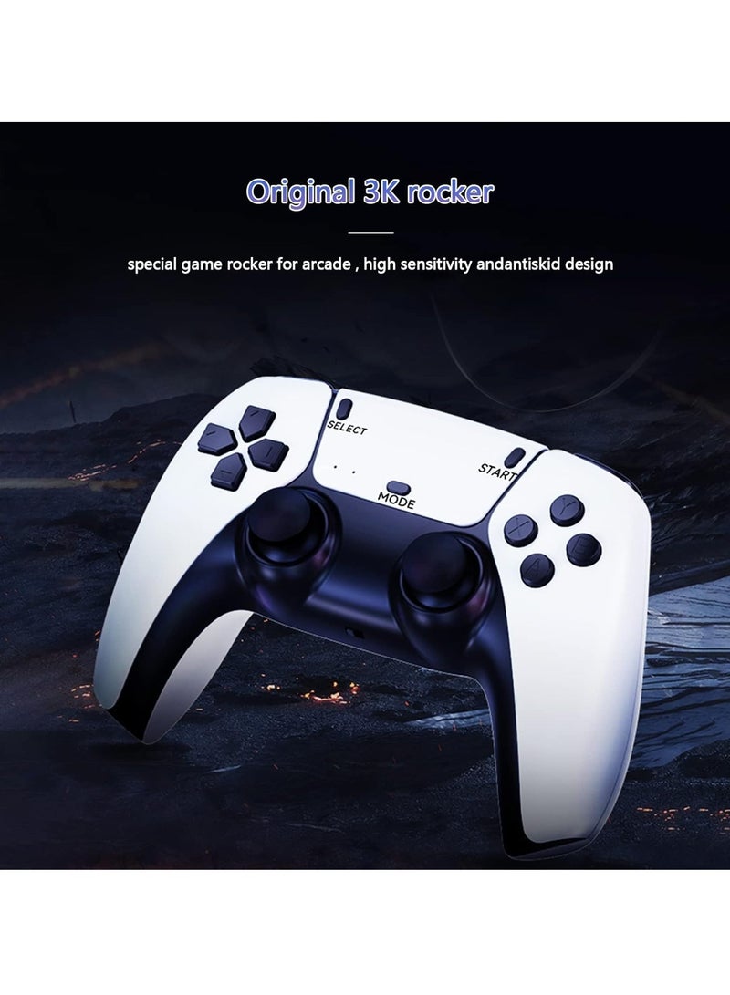 وحدة تحكم ألعاب ريترو لاسلكية، وحدة تحكم ألعاب كلاسيكية كلاسيكية بدقة HD 4K، وحدة تحكم ألعاب صغيرة بمشغلين، توصيل وتشغيل عصا ألعاب الفيديو، 23 محاكيًا كلاسيكيًا، مخرج HDMI هدية للبالغين والأطفال (64 جيجا) - Image 5