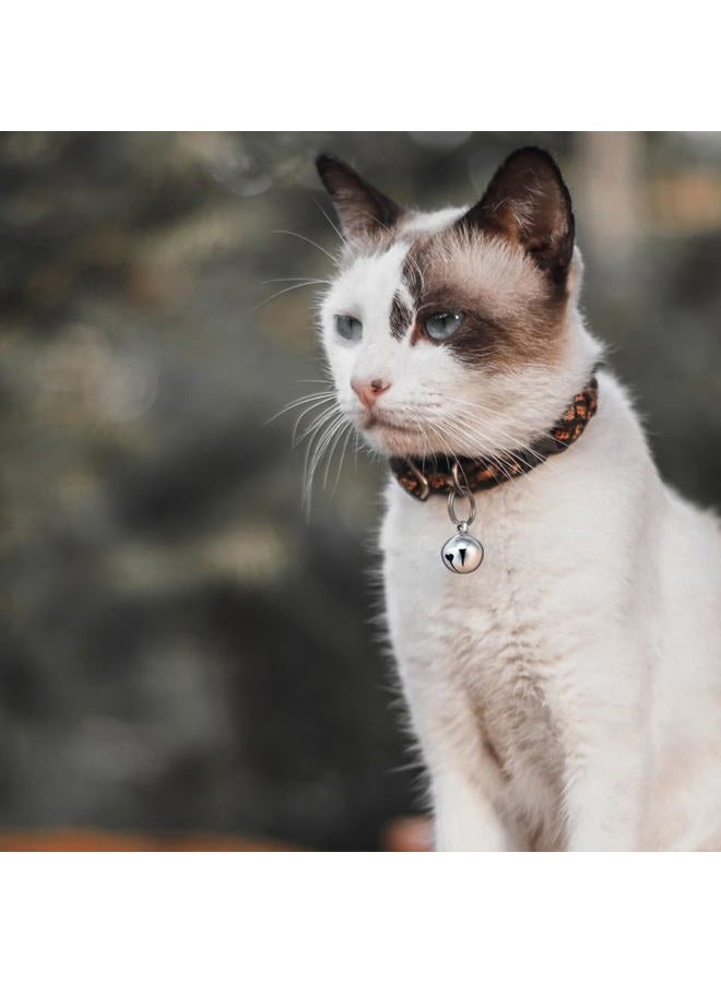 UKCOCO Pet Collar Pendant-6PCs Cat Collar Bells Copper Bell Training Charm Pendants for Pet Cat Dog Necklace Collar (Silver) - Image 2