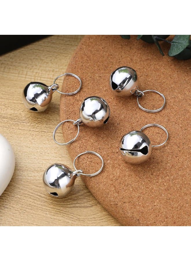 UKCOCO Pet Collar Pendant-6PCs Cat Collar Bells Copper Bell Training Charm Pendants for Pet Cat Dog Necklace Collar (Silver) - Image 5
