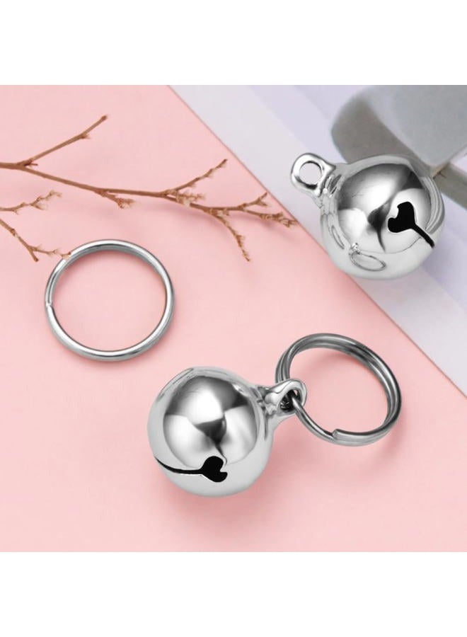 UKCOCO Pet Collar Pendant-6PCs Cat Collar Bells Copper Bell Training Charm Pendants for Pet Cat Dog Necklace Collar (Silver) - Image 4