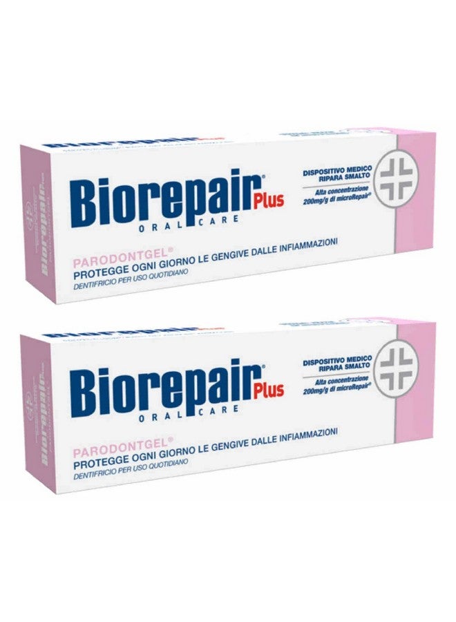 Biorepair Parodontgel® Daily Toothpaste - 2.54 Fluid Ounces (75ml) Tubes (Pack of 2) [ Italian Import ] - Image 1
