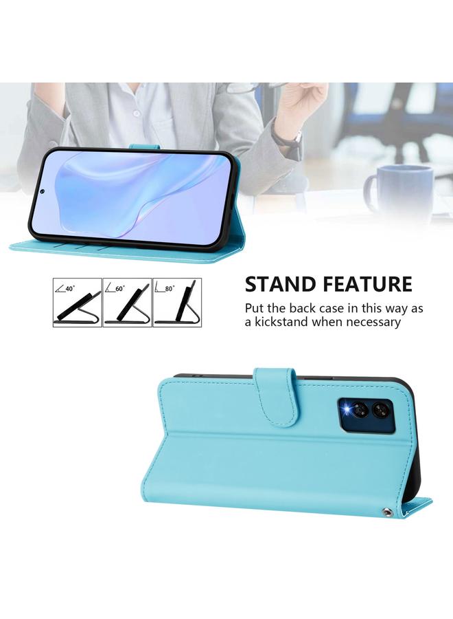 S-TOP Case For BLU View Speed Skin Feel Solid Color Leather Phone Case with Lanyard - Image 3