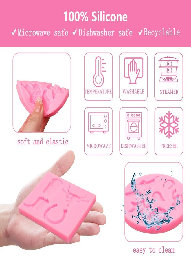 Xcake Lcook Bull Head Silicone Molds, Horseshoe Boot Cowboy Hat Chocolate Molds, Saddle Horse Hoof Fondant Baking Molds for Western Cowboy Theme Cake Decoration Cupcake Topper Candy Gum Paste Clay(XL257) - Image 3