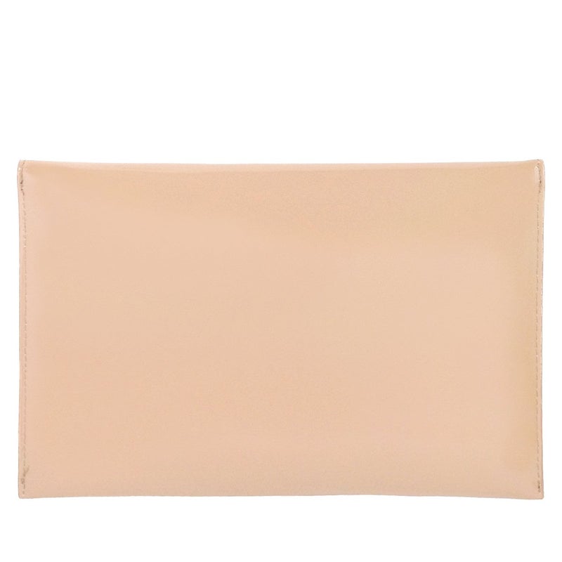 JNB Faux Patent Leather Envelope Candy Clutch Bag, Nude - Image 2