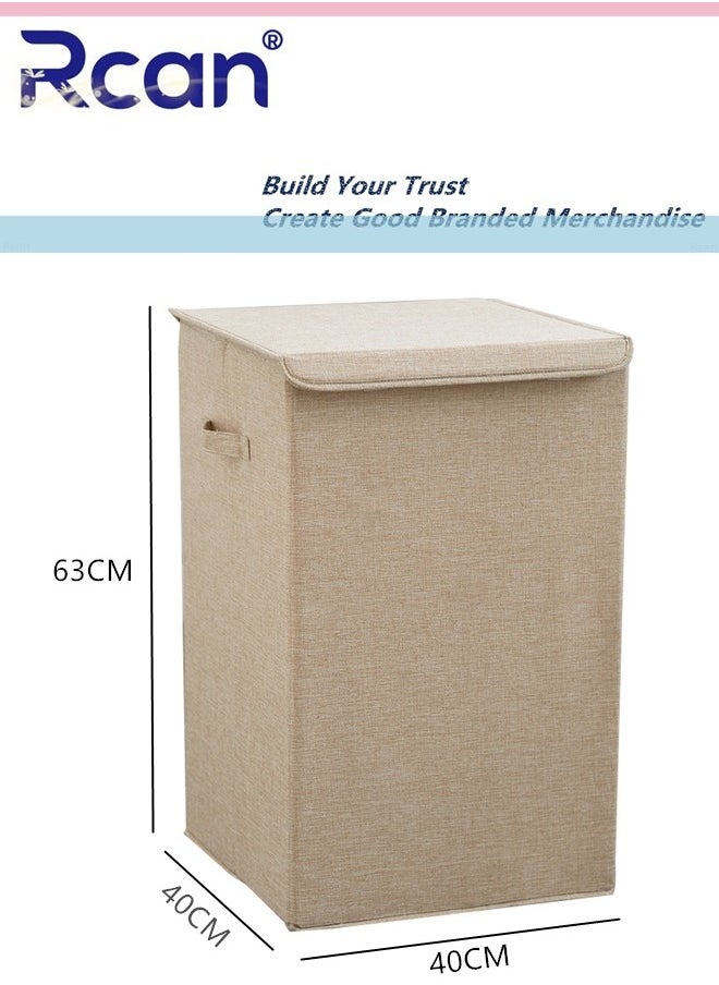 Rcan Large Storage Box with Handles and Lid for Clothes Storage Organization Games Books Items Folding Chest Storage Organizer  - Image 3