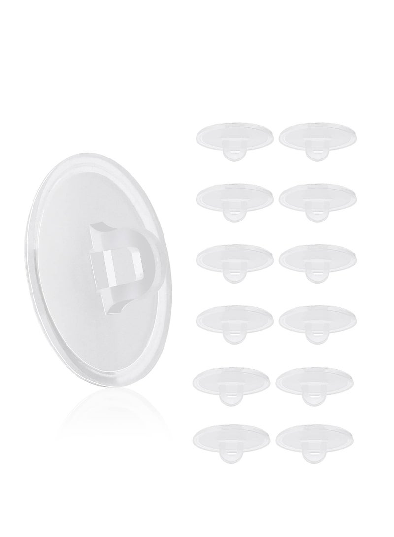 Cobest 50 Pcs Self Adhesive Ceiling Hooks, Heavy Duty Wall Hooks Clear Small Plastic Hooks No Drilling Transparent Round Sticky Hooks for Livingroom Hanging Suspended Decoration (20mm) - Image 1