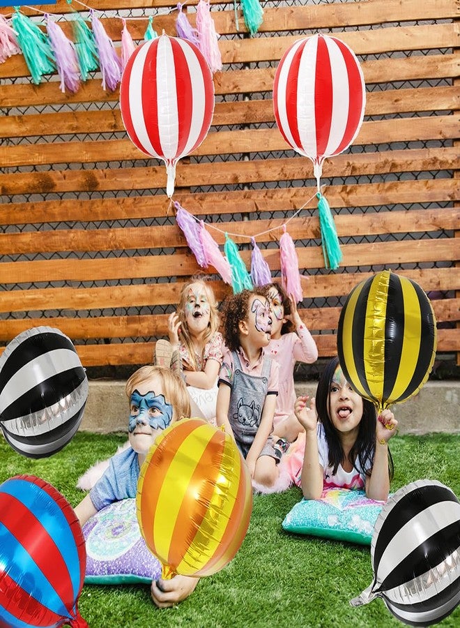 Deermon Jumbo Red White Circus Clown Balloon, 6 Pack 360 Degree 4D Sphere Carnival Themed Stripe Balloon For Baby Shower Wedding Christmas Halloween Party Decoration Supplies - Image 4