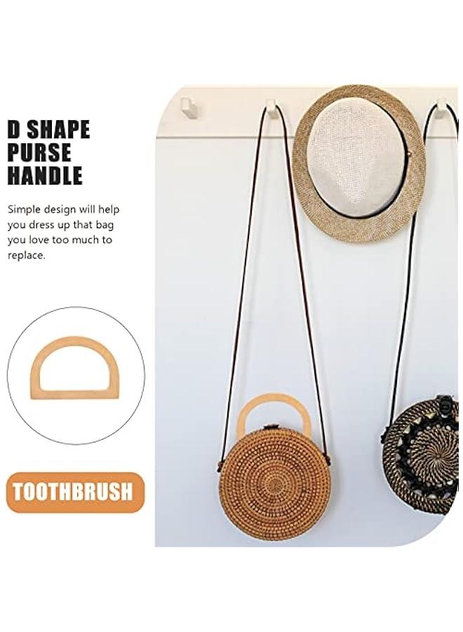 D Shape Purse Handles Wooden Purse Handle Purse Grips Bag Handle Replacement for Bag Making Handicraft DIY Bags Accessories  - Image 4