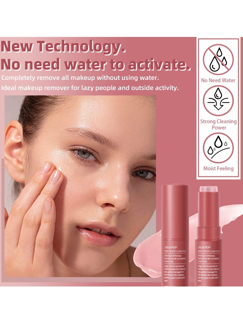 JULIA POP Makeup Deep Clean Stick Deep Cleaning and Refreshing Face and Body Makeup Remover Stick Oil Moisturizing Make Up Lipstick Remover Stick Face Cleanser Balm  - Image 4