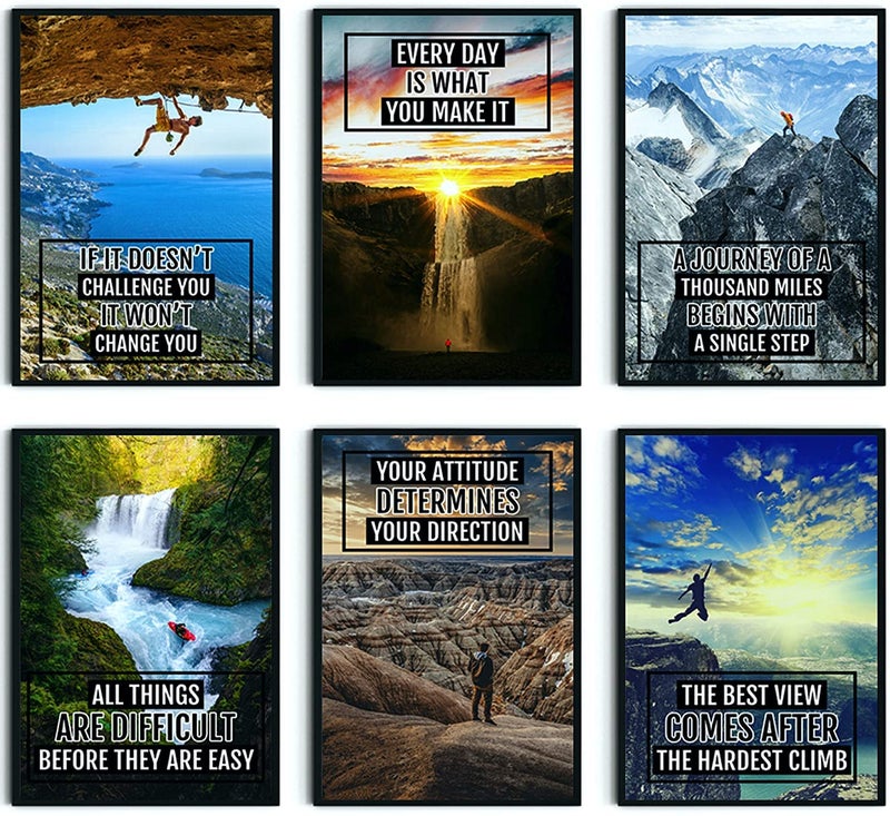 KARTMEN Inspirational Wall Art | Motivational Wall Art | inspirational Wall Decor - Set of 6 (12x 18) ( Multicolor) - Image 5