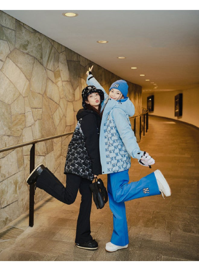 MLB جاكيت تزلج للرجال والنساء مزود بغطاء دافئ مزخرف بالرموز القطنية شتوي Pdms1 - Image 1