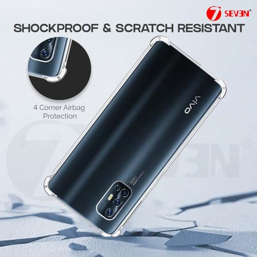 7-Seven 7SEVEN® Back Cover for VIVO V17 Transparent Mobile Back Case Shock Proof Design Camera Edges Protection Crystal Clear Phone Case Silicon Soft TPU and Flexible Bumper Phone Cover - Image 5