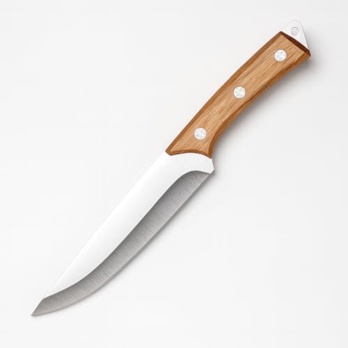 Machado Mongolian Hybrid Hand-Sharpened Viking Knife with Pakka Wood Handle - Forged Paring & Peeling Multipurpose Meat Cleaver Butcher Knife Ideal for Outdoor Camping, BBQ, Kitchen, Gifting - Image 1