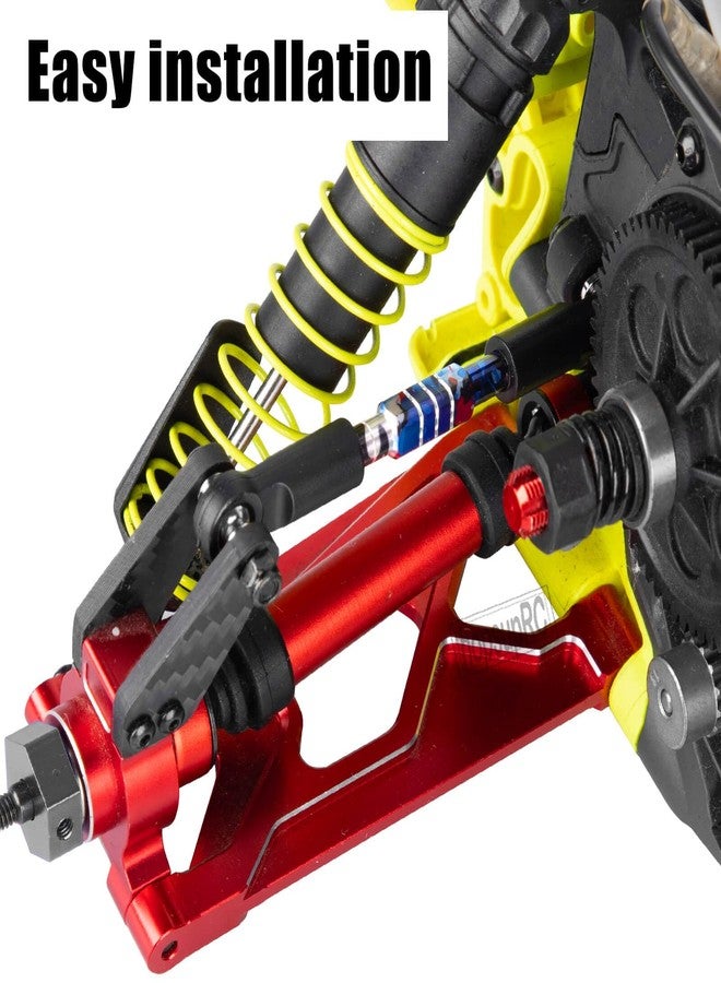 hopsupRC وصلات توجيه مركبة من hopsupRC، قطع غيار مُحسّنة لسيارات التحكم عن بُعد من طراز Gorgon 2WD، وFury 2WD، وFury 223S، وQuake 223S، وVorteks 2WD، وVorteks 223S بمقياس 1/10. وصلات قابلة للتعديل من الألومنيوم، بديل للرقم #ARA330753، لون بنفسجي وأزرق. - Image 3